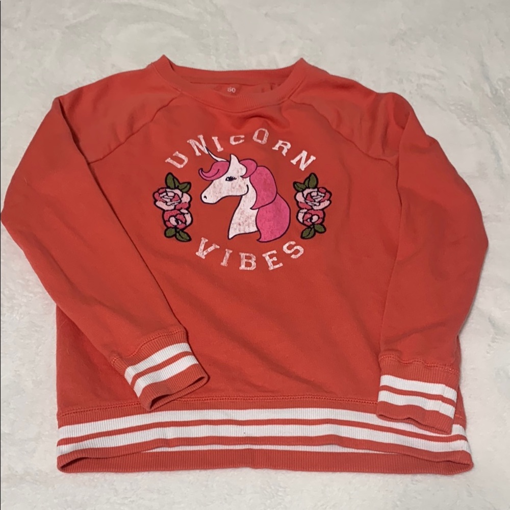 SO Peach/soft pink Sweatshirt with White Stripe Detailing